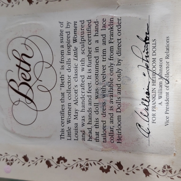 An authentic porcelain doll, Beth from Little Women - Picture 5 of 7